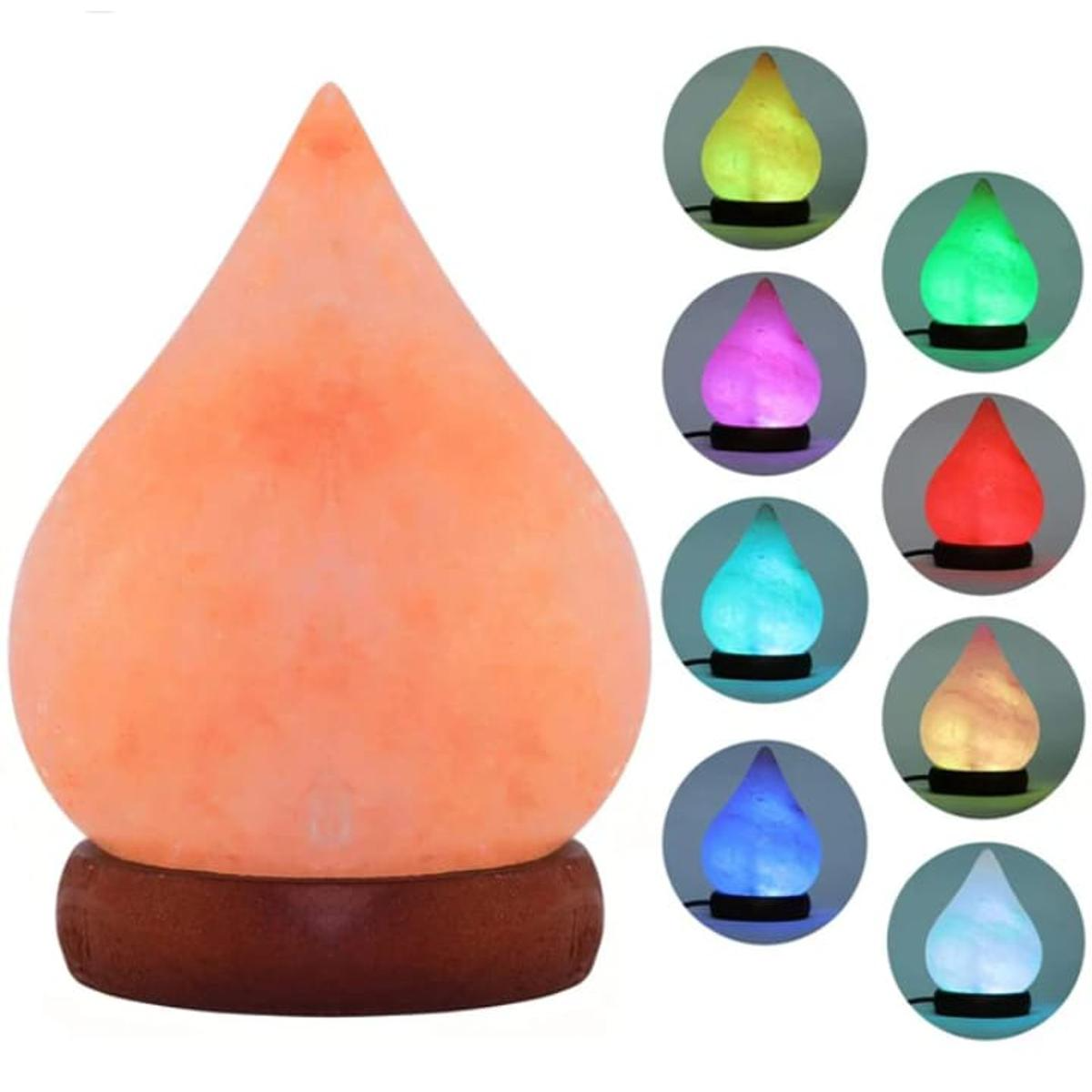 💧 Tear-Shaped Himalayan Salt Lamp – Elegant Shape & Natural Air Purifier ✨