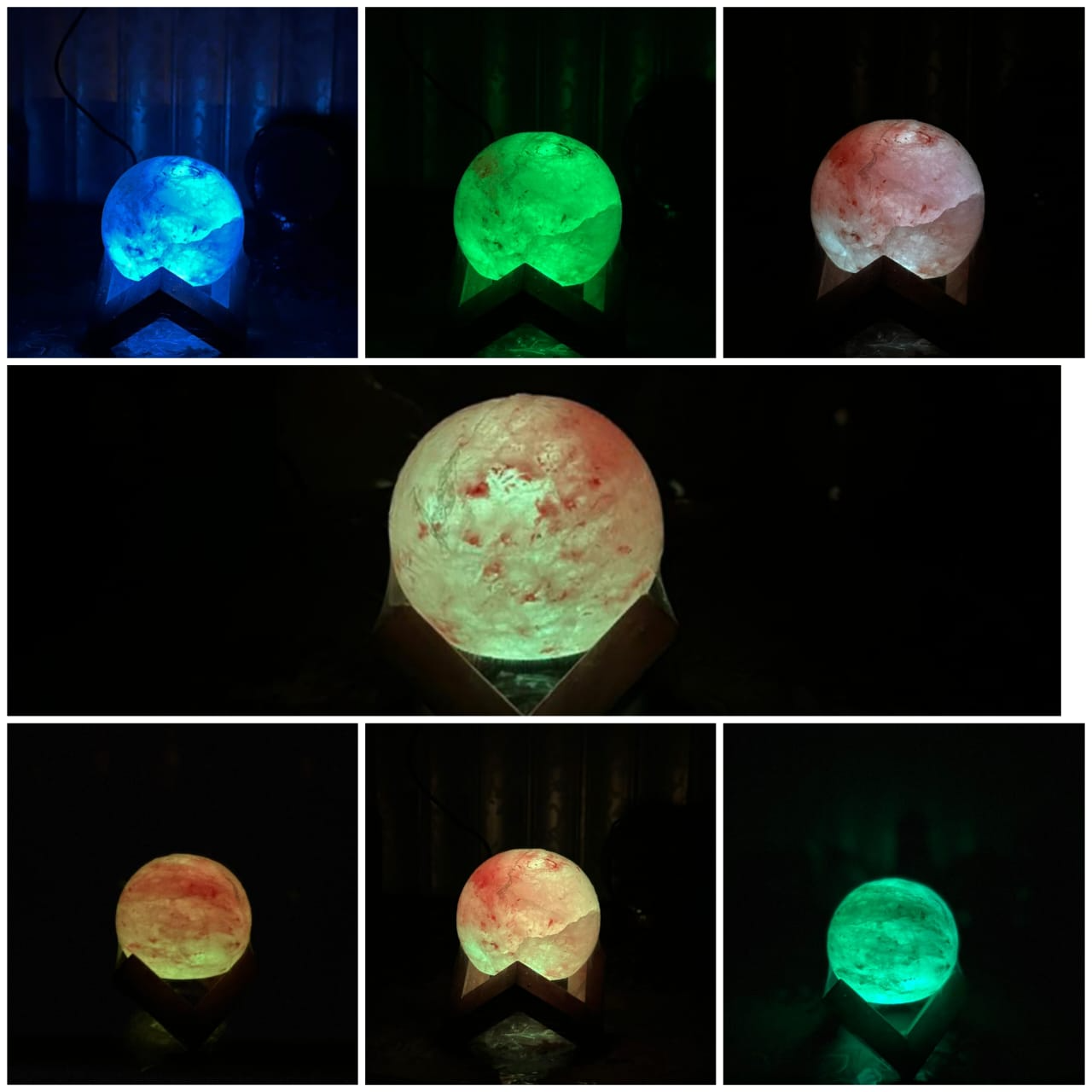 🌙 Himalayan Pink Salt Moon Lamp – Natural Air Purifier & Soothing Night Light ✨