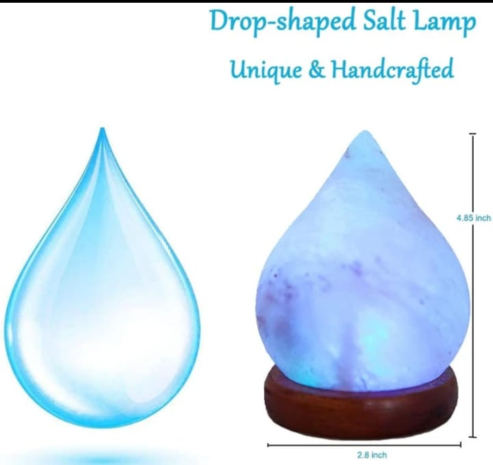 💧 Tear-Shaped Himalayan Salt Lamp – Elegant Shape & Natural Air Purifier ✨