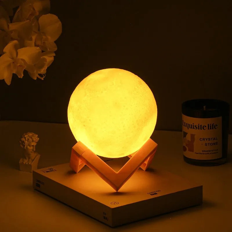 🌙 Himalayan Pink Salt Moon Lamp – Natural Air Purifier & Soothing Night Light ✨