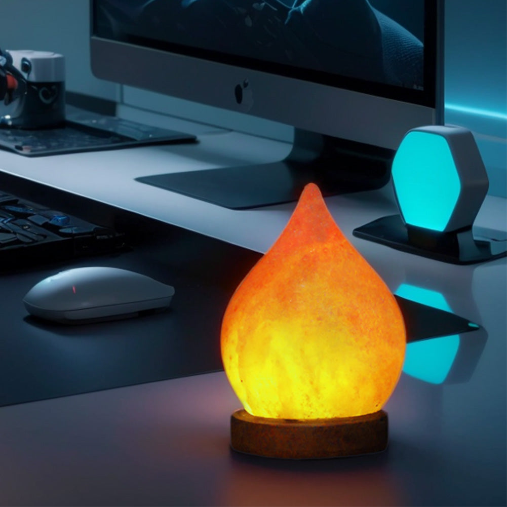 💧 Tear-Shaped Himalayan Salt Lamp – Elegant Shape & Natural Air Purifier ✨