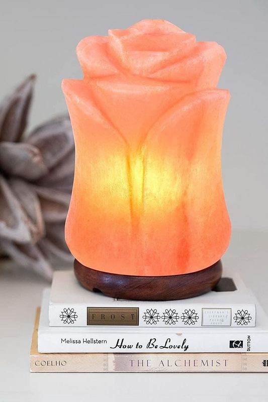 🌸 Flower-Shaped Himalayan Salt Lamp – Elegant Glow & Natural Air Purifier for Relaxation ✨