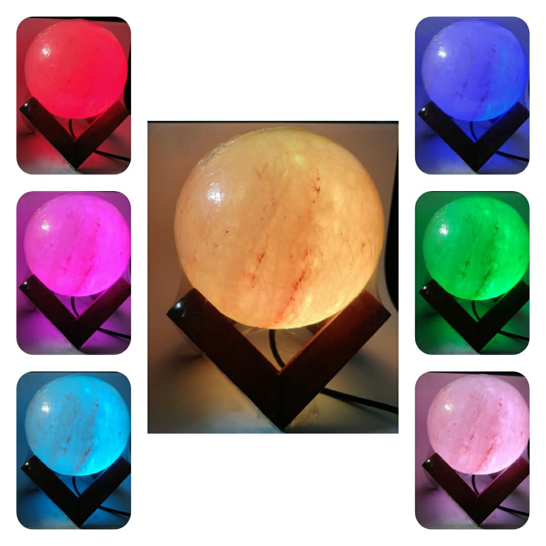 🌙 Himalayan Pink Salt Moon Lamp – Natural Air Purifier & Soothing Night Light ✨