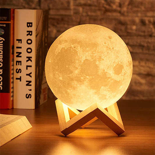 🌙 Himalayan Pink Salt Moon Lamp – Natural Air Purifier & Soothing Night Light ✨